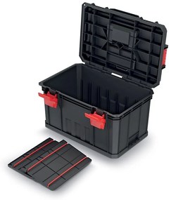 Kufor na náradie C, 2 prepážky, čierna
