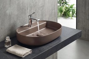Isvea Isvea, INFINITY OVAL keramické umývadlo na dosku, 60x40cm, taupe, 10NF65060-2H