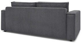 Tmavosivá menčestrová rozkladacia pohovka 245 cm Nihad – Bobochic Paris