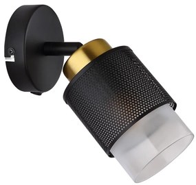 Globo 15709-1 - Nástenné bodové svietidlo OLGA 1xE27/40W/230V čierna/zlatá