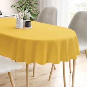 Goldea oválny obrus 100% bavlnené plátno - medovo žltý 140 x 220 cm