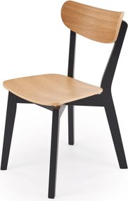 Jedálenská stolička HAITI z masívu dub prírodný/čierna