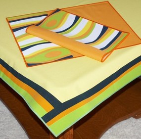Obrus abstrakce set-120 x 140cm + 30 x 45 cm