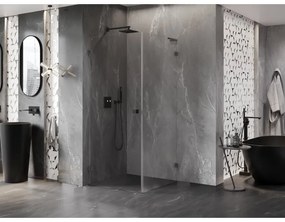 Mexen Lunar-B L, 1-krídlový sprchový kút, ľavý, 100 x 100 cm, 8mm číre sklo, grafitový profil, 832L-100-100-95-00-L