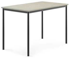 Stôl SONITUS, 1400x800x900 mm, linoleum - svetlošedá, antracit