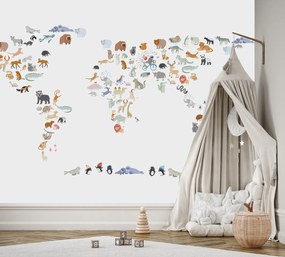 Gario Fototapeta Mapa zvieratiek Materiál: Vliesová, Rozmery: 100 x 70 cm