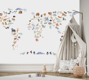 Gario Fototapeta Mapa zvieratiek Materiál: Vliesová, Rozmery: 300 x 210 cm