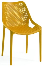 Žltá plastová záhradná stolička Bilros - Rojaplast