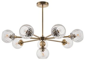 Endon 103172 - Luster na tyči ALLEGRA 8xE14/7W/230V mosadz/číra