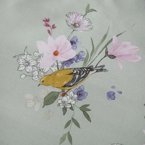 Svetlozelené obliečky na jednolôžko 135x200 cm Songbird – Catherine Lansfield