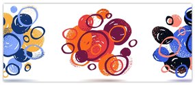 Obraz farebných kruhov (120x50 cm)