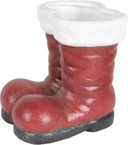 Červená vianočná dekorácia santovej topánky - 22*22*23 cm