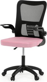 KA-K2006 PINK, Kancelárska stolička, ružová sieťovina a čierny plast