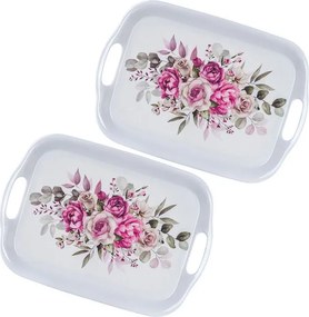 Sada melamínových tácok ROSES 36 x 25,5 cm 2 ks