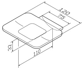 Miska na mydlo AM.PM Inspire 2.0 AIB34222 nástenná, sklo, čierna