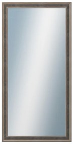 DANTIK - Zrkadlo v rámu, rozmer s rámom 50x100 cm z lišty TOOTH malá striebornočierna (3164)