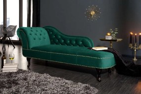 Dizajnová leňoška Chesterfield zelený zamat - II. Trieda