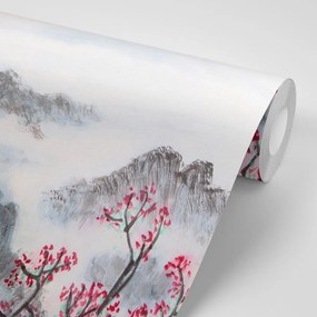 Samolepiaca tapeta tradičná čínska maľba krajiny - 225x150