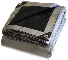 Foxigy Krycia plachta strieborno - čierna 4x5 m 260 g/m2