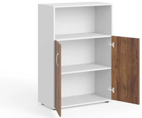 Stredná skriňa Manager 79,8 x 42,2 x 119,5 cm, orech warmia / biela