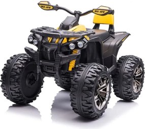 LEAN CARS Elektrická štvorkolka QLS-3288 LED MP3 žltá