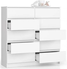 Komoda K120 10SZ CLP biela