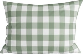 Obliečka na vankúš z mikrovlákna COUNTRY CHECK 70x90 cm, zeleno-sivá