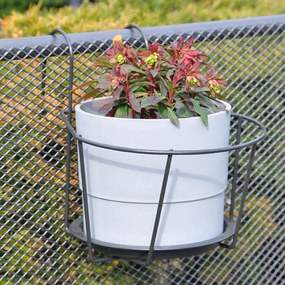 ZÁVESNÝ DRŽIAK NA KVETINÁČ SIMPLY 22X22 CM ČIERNA