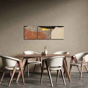 Obraz - Abstrakcia (s hodinami) (90x30 cm)