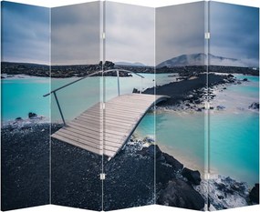 Paraván - Drevený most (210x170 cm)