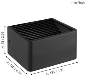 Eglo 98269 - LED Vonkajšie nástenné svietidlo DONINNI LED/6W/230V IP44