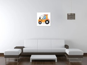 Gario Obraz s hodinami Traktor Rozmery: 40 x 40 cm
