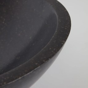 Čierne umývadlo z terrazzo Kave Home Sunday, ø 40 cm