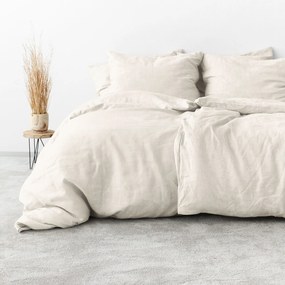 Goldea posteľné obliečky z ľanovej zmesi - slonová kosť 140 x 200 a 70 x 90 cm