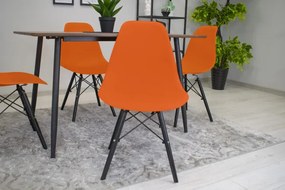 Set jedálenských stoličiek OSAKA oranžové (čierne nohy) 4ks