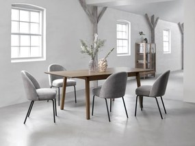 Rozkladací jedálenský stôl Bari (47642930), dymový dub, 95x140-200 cm