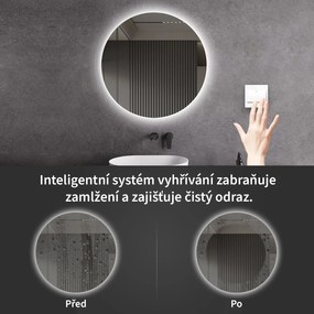 Cerano Libro, LED kúpeľňové zrkadlo Libro Ø 60 cm, CER-CER-476723
