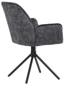 Autronic BONTEC Jedálenská stolička, čierna, zamatová látka, HC-511 BK4 Farba: Šedá
