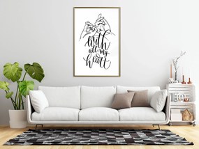 Artgeist Plagát - With All My Heart [Poster] Veľkosť: 30x45, Verzia: Zlatý rám