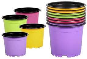 Kvetináč sadbový COLOR/BLACK d11cm; 8ks