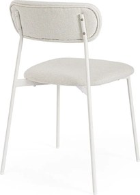 Biela čalúnená jedálenská stolička Inka – Yes Everyday