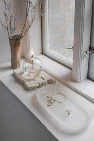 Sklenená dekoratívna tácka 14x25,5 cm Opal – Mette Ditmer Denmark