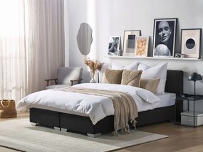 Manželská posteľ Boxspring 180 cm ADIR (s matracmi) (čierna). Vlastná spoľahlivá doprava až k Vám domov. 1007070