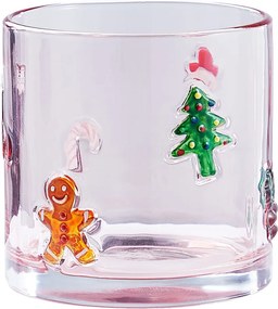 X-MAS Lampáš vianočná" 10 cm - ružová