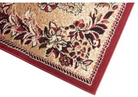 Kusový koberec PP Květiny červený atyp 70x250cm