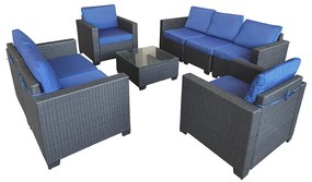 Veľká záhradná sedacia súprava Avenberg DORADA čierna/béžová