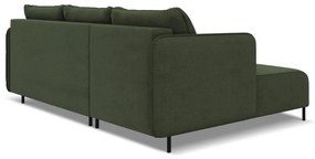 Zelená rozkladacia/s úložným priestorom rohová pohovka (ľavý roh) Luana – Makamii