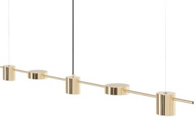 Toolight - LED závesné svietidlo APP929-5CP, zlatá, OSW-07008