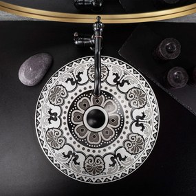 Rea Etno, umývadlo na dosku 400x400x115 mm, viacfarebné, REA-U7500