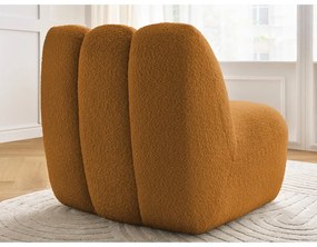 Kreslo z textílie buklé v horčicovej farbe Janissaire – Bobochic Paris